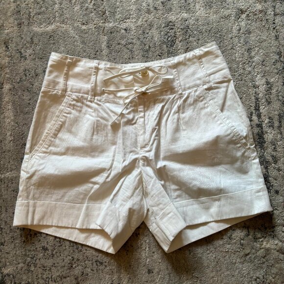 Banana Republic White Martin Fit Shorts, Women's Size 6, Stretch - Picture 1 of 10